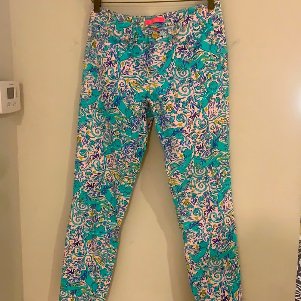 NWOT Lilly Pulitzer South Ocean Denim Crop